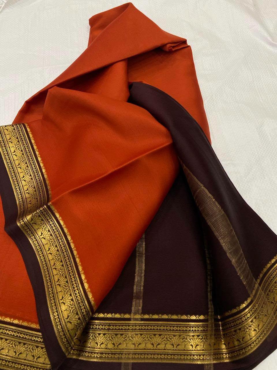 Rust Orange & Dark Brown